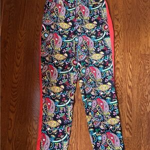 Colorful Paisley Satin Pants